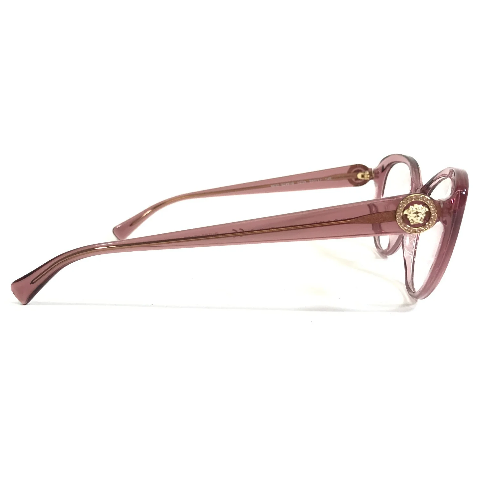 Versace Eyeglasses Frames MOD.3246-B 5234 Pink Clear Cat Eye Full Rim 52-17-140 3