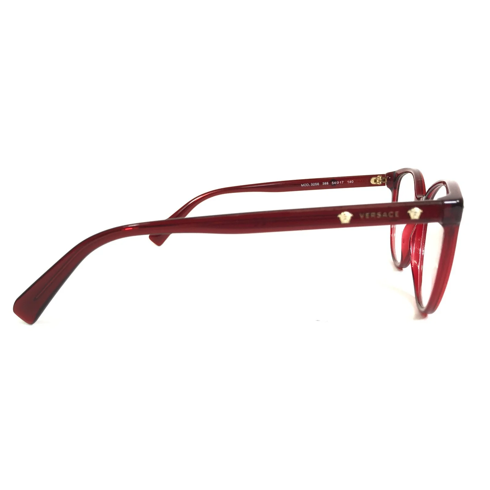 Versace Eyeglasses Frames MOD.3256 388 Clear Red Gold Medusa Cat Eye 54-17-140 4