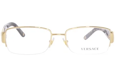 Versace Eyeglasses VE 1175-B 1175B 1002 Gold Medusa/Brown Half Rim Frame 53mm 2