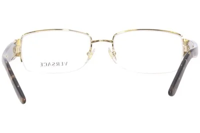 Versace Eyeglasses VE 1175-B 1175B 1002 Gold Medusa/Brown Half Rim Frame 53mm 4