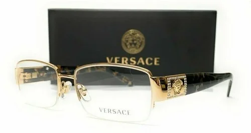 Versace Gold Half Frame Eyeglasses for Women - VE1175B
