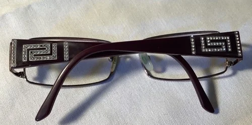 Versace MOD 1163-B 1333 Rose Gold Dark Purple Eyeglasses Frames 52-16 130 Italy 2