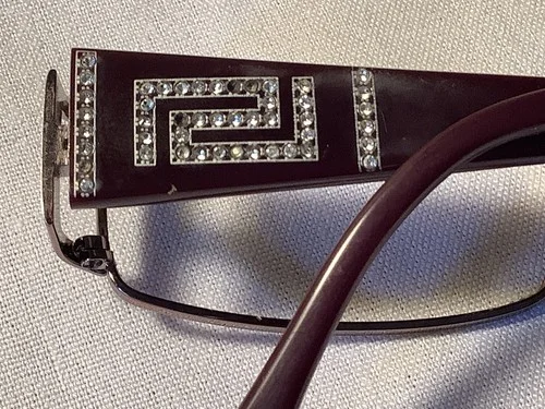 Versace MOD 1163-B 1333 Rose Gold Dark Purple Eyeglasses Frames 52-16 130 Italy 4