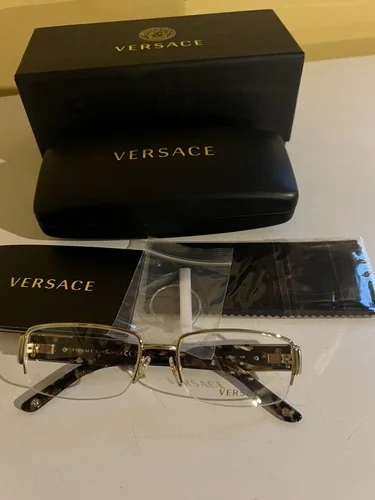 Versace Mod. 1175-B 1002 53/17 135 Brown Gold Eyeglasses New With Box / Case