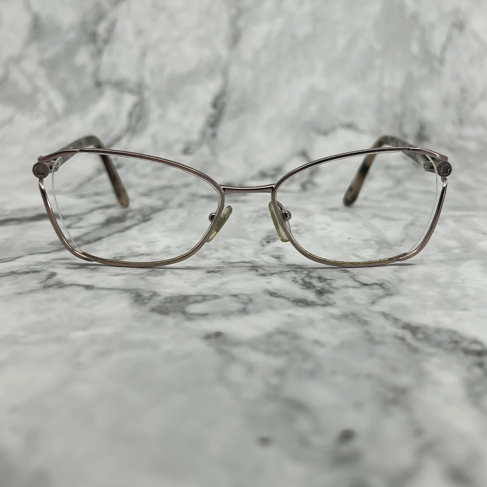 Versace MOD.1208 1286 Eyeglasses Rose Gold Tortoise Rectangular Italy 52-16-130
