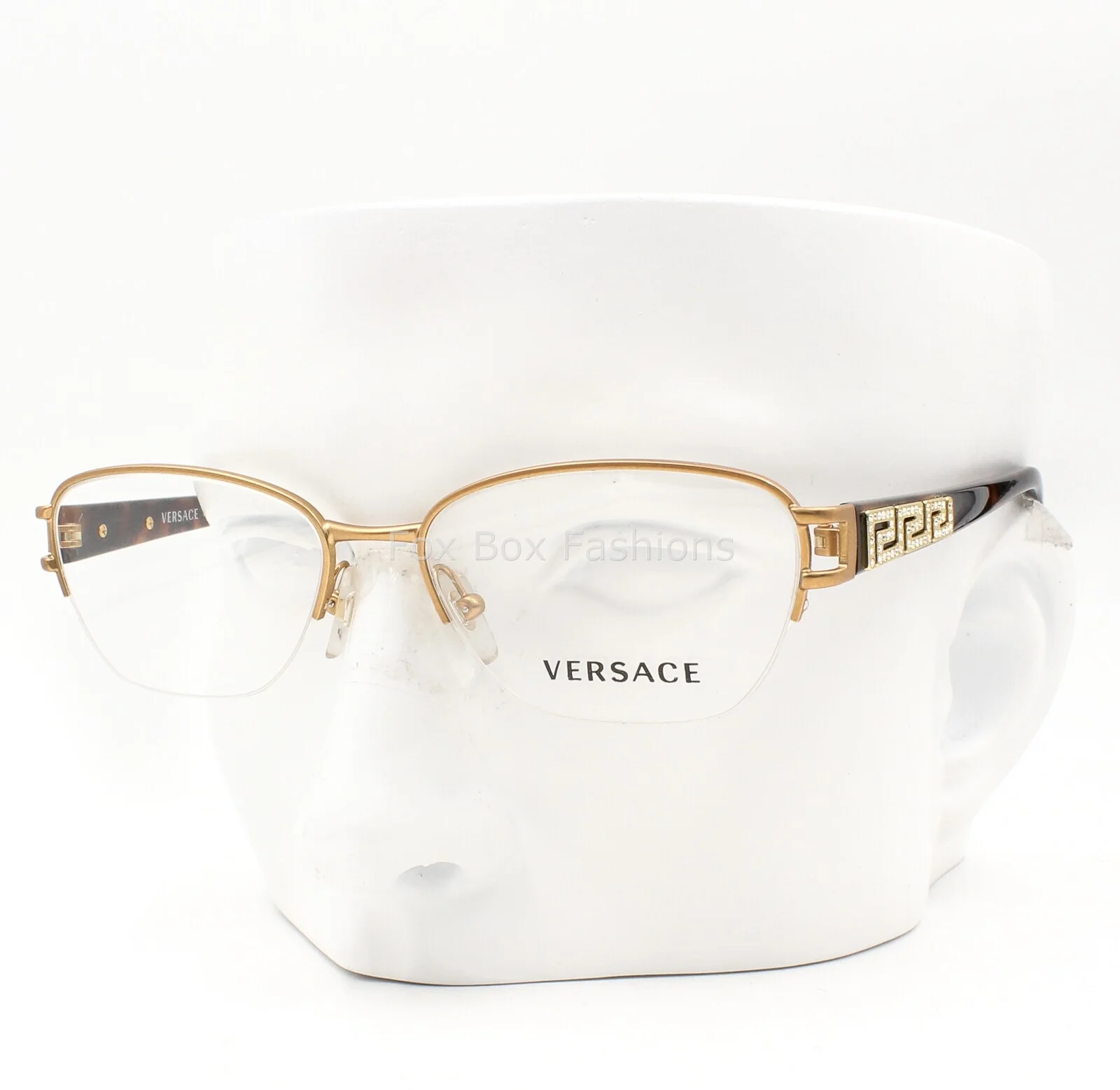 Versace MOD. 1215-B 1329 Matte Gold Bronze Womens Eyeglasses Frames 53-16-135