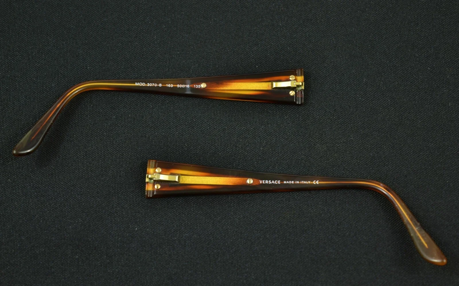 Versace MOD 3070-B Replacement Temple Arm With Screws Authentic Parts 135mm 3