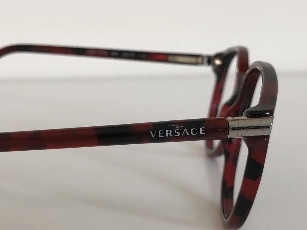 Versace MOD. 3169 989 Round Plum Havana Eyeglasses Frame 52*16*135 4
