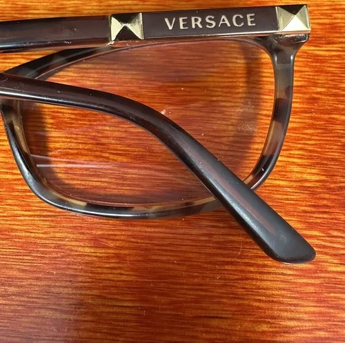 Versace MOD 3186 5077 Brown Havana Gold Eyeglasses Frames Only 54-16-140 Italy 2