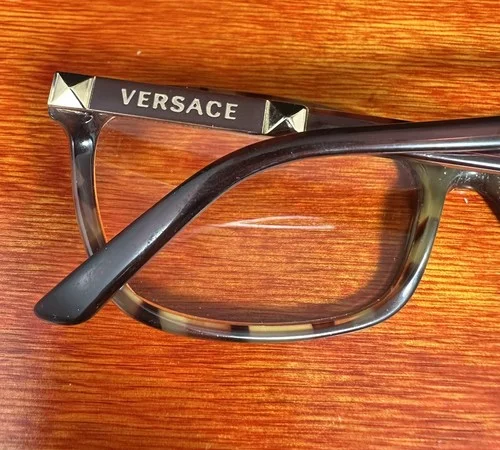 Versace MOD 3186 5077 Brown Havana Gold Eyeglasses Frames Only 54-16-140 Italy 3