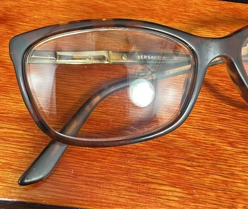 Versace MOD 3186 5077 Brown Havana Gold Eyeglasses Frames Only 54-16-140 Italy 4