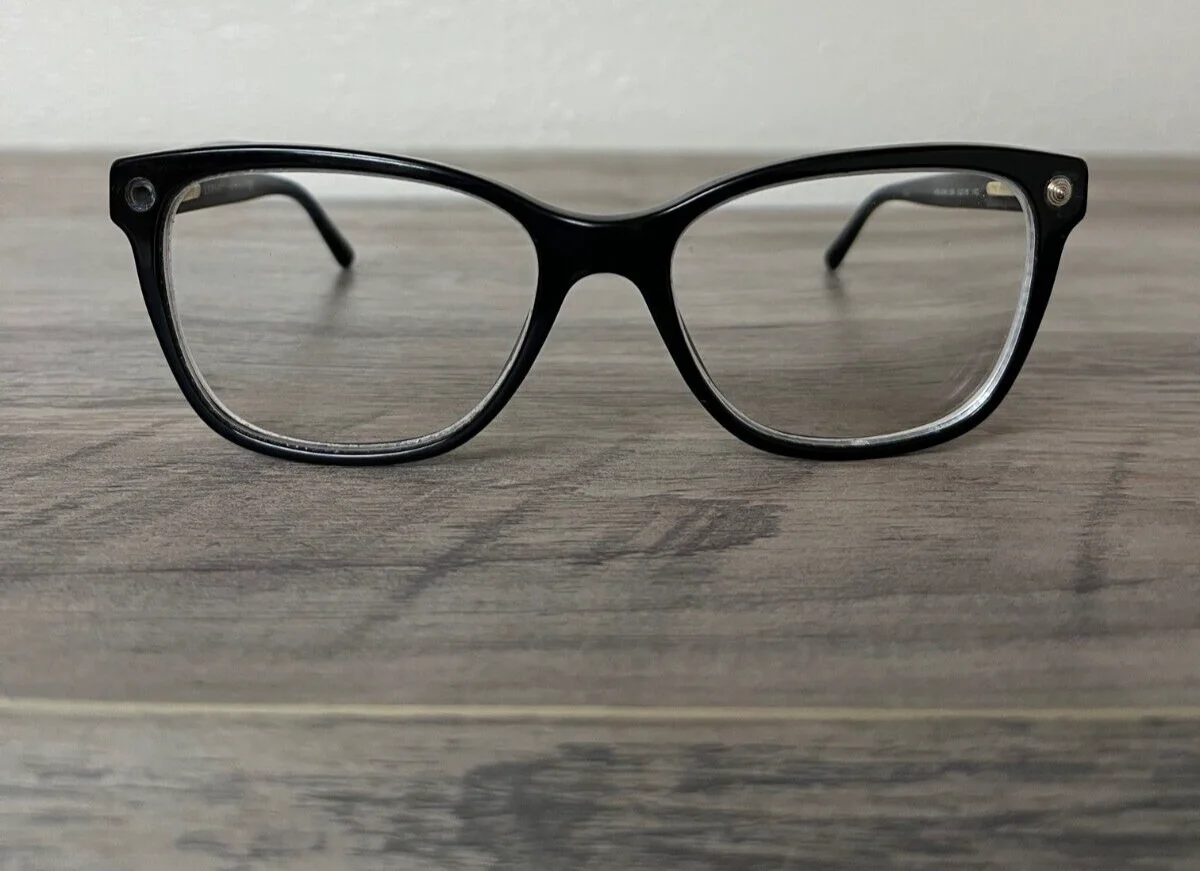 Versace MOD 3190 GB1 Eyeglasses Glasses Polished Black w/Gold Stud 52-16-140