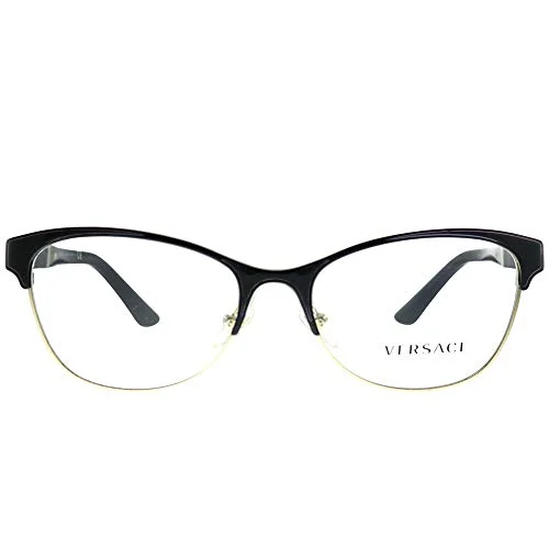 Versace NEW Black Gold Cat Eye Womens Metal Frames 54-18-140 Eyeglasses VE1271 2