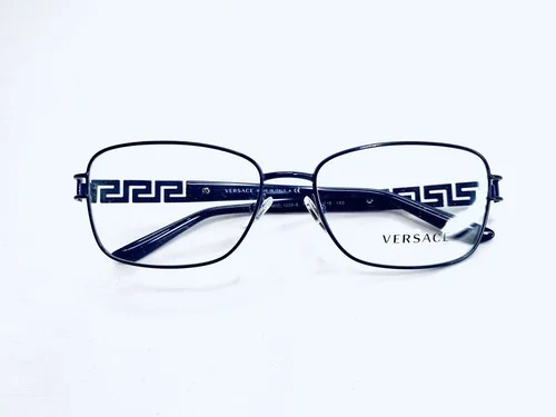 Versace Purple Eyeglasses Rhinestones Full Rim Rectangular Medusa Temple w/ Case 4