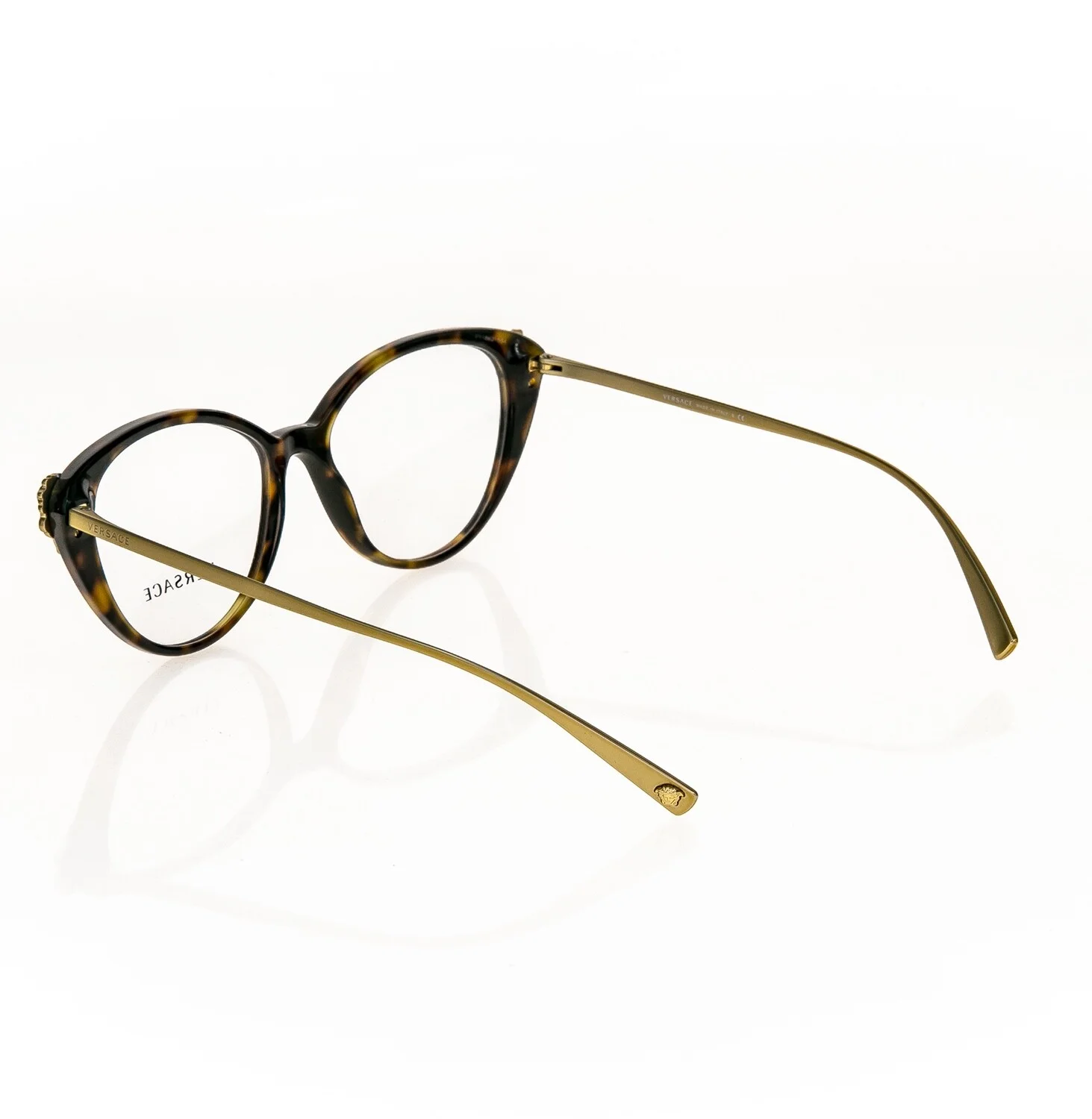 VERSACE Tribute Gold Crystal Wave Havana VE3262B Eyeglasses 3262 Optical 54mm 3