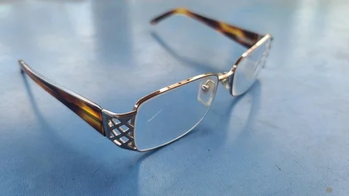 Versace VE 1163M 1252 Unisex Rectangle Eyeglasses - Pale Gold