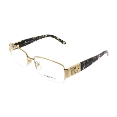 Versace VE 1175B 1002 Gold Metal Rectangle Eyeglasses 53mm