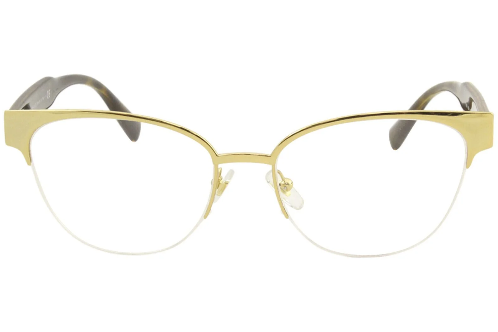 VERSACE VE 1265 1460 Eyeglasses Gold Havana Optical Frame 53mm New Authentic 2