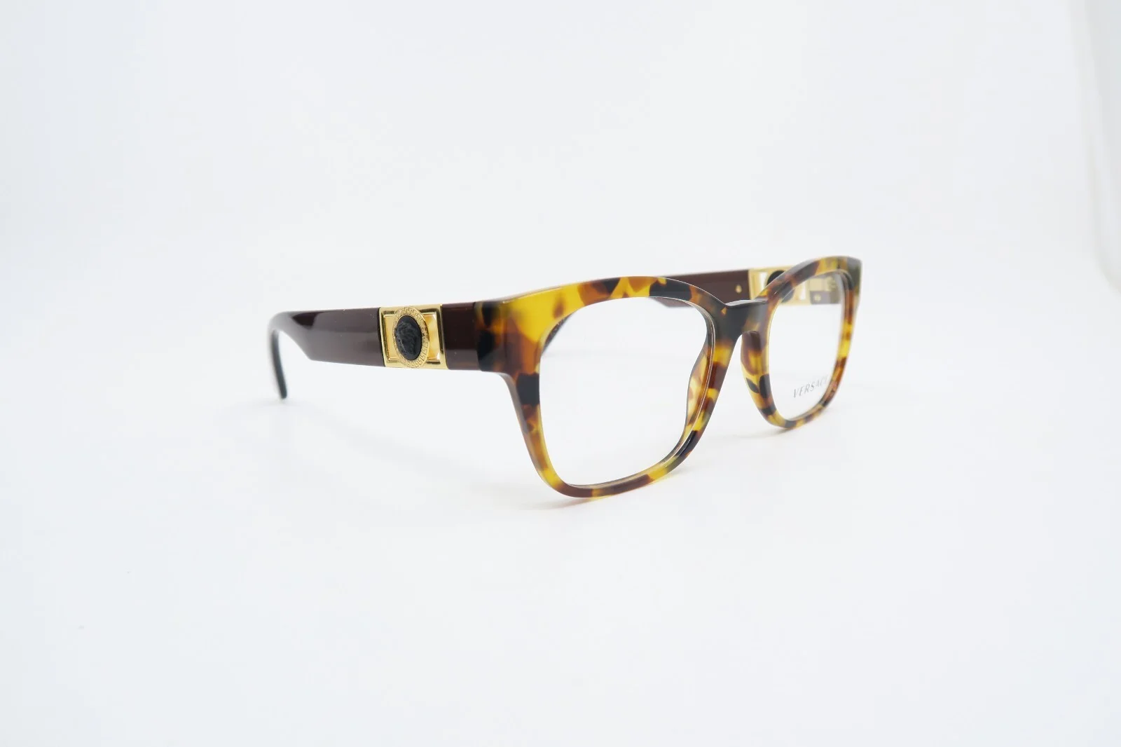 Versace VE 3314 5119 52mm Brown Tortoise w Medusa New Unisex Eyeglasses Frames 3