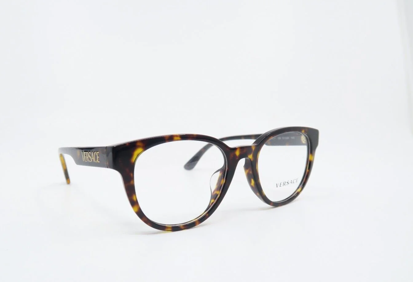 Versace VE 3317-F 108 51mm Brown Tortoise Asian Fit New Unisex Eyeglasses Frames 3