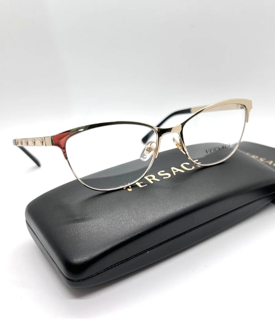 Versace VE 3326U GB1 Black/Gold Plastic Rectangle Eyeglasses 55mm 4