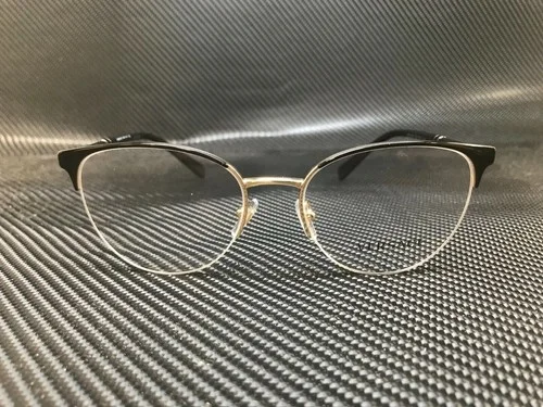 Versace VE1247 1252 Black Pale Gold Demo Lens Women Eyeglasses 52-17 2