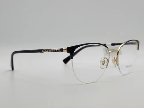 Versace VE1247 1418 Violet Gold Wayfarer Semi-Rimless Eyeglass Frames 52-17-140