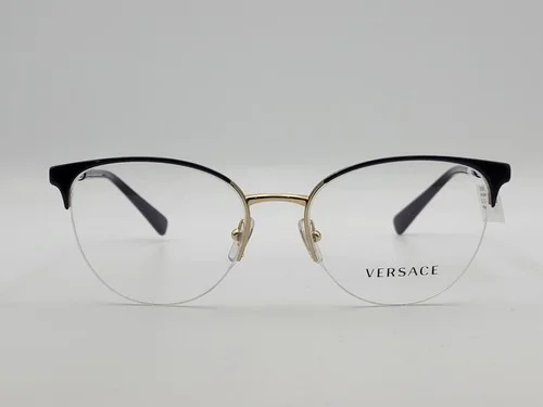 Versace VE1247 1418 Violet Gold Wayfarer Semi-Rimless Eyeglass Frames 52-17-140 2