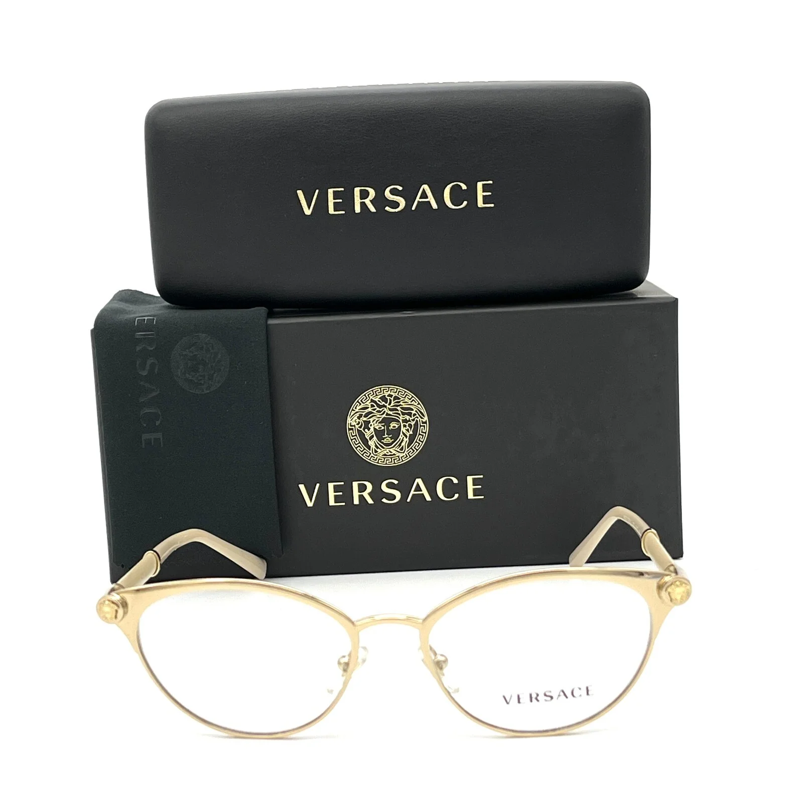 VERSACE VE1259Q 1252 Pale Gold / Demo Lens 52mm Eyeglasses 2