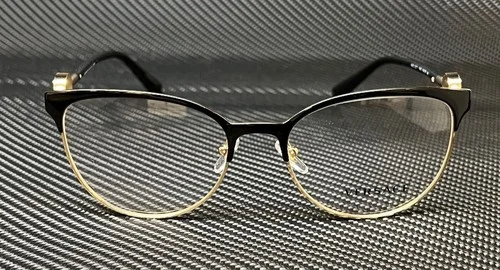 VERSACE VE1271 1433 Black Gold Round Women 2