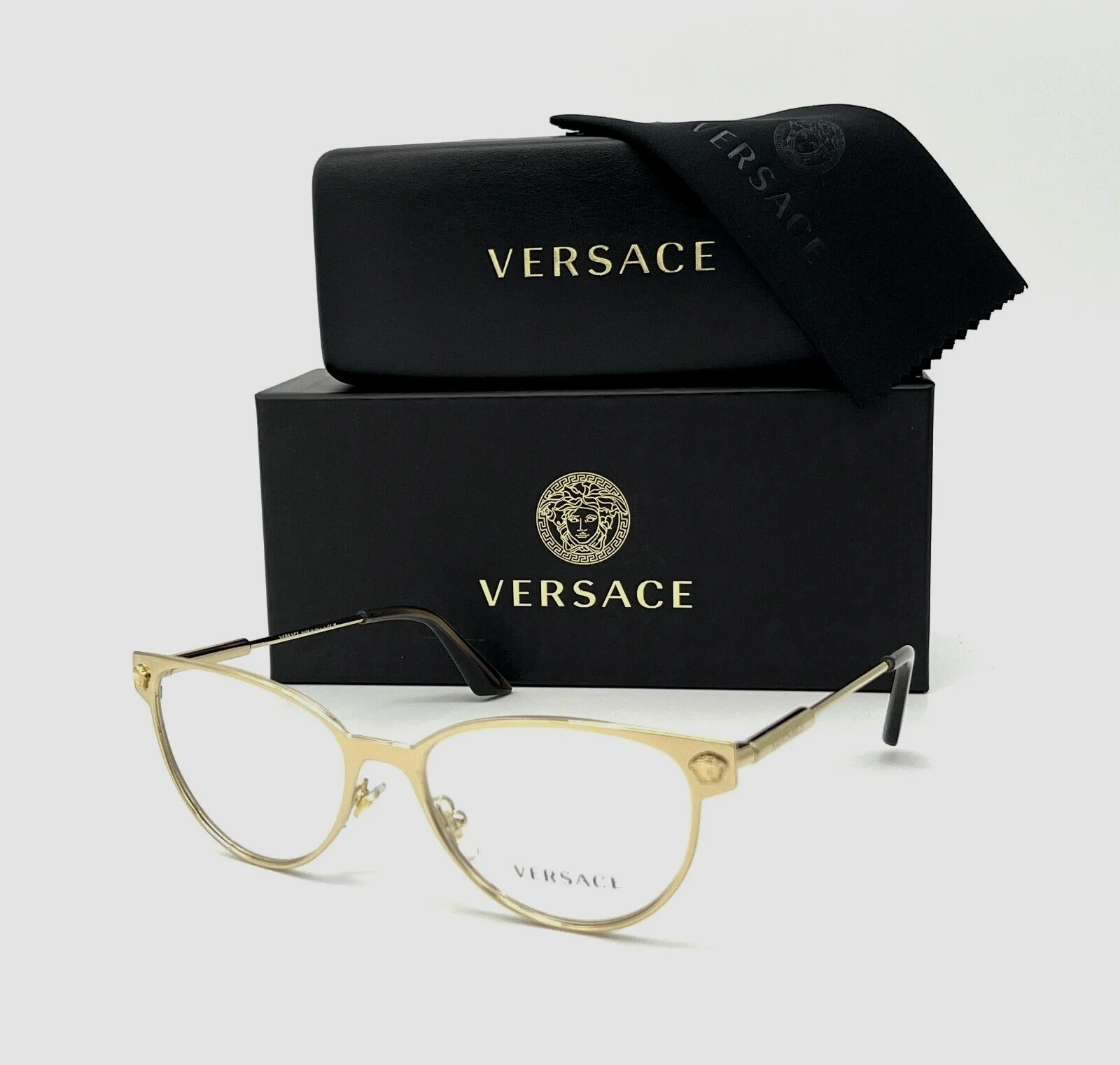 VERSACE VE1277 1252 Pale Gold / Demo Lens 54mm Eyeglasses
