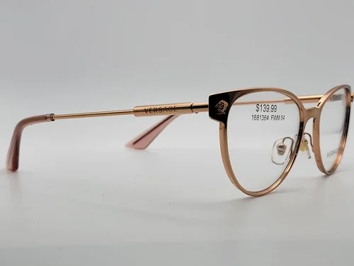 Versace VE1277 1412 Womens Rose Gold Eyeglass Frames 54-17-140
