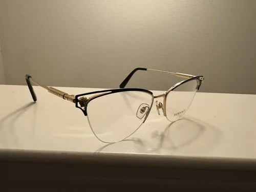 Versace VE1280 1433 Womens Gold Eyeglass Frames 53-16-145 2