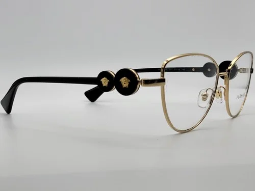 Versace VE1284 1002 Womens Gold Eyeglass Frames 55-16-145