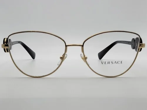 Versace VE1284 1002 Womens Gold Eyeglass Frames 55-16-145 2