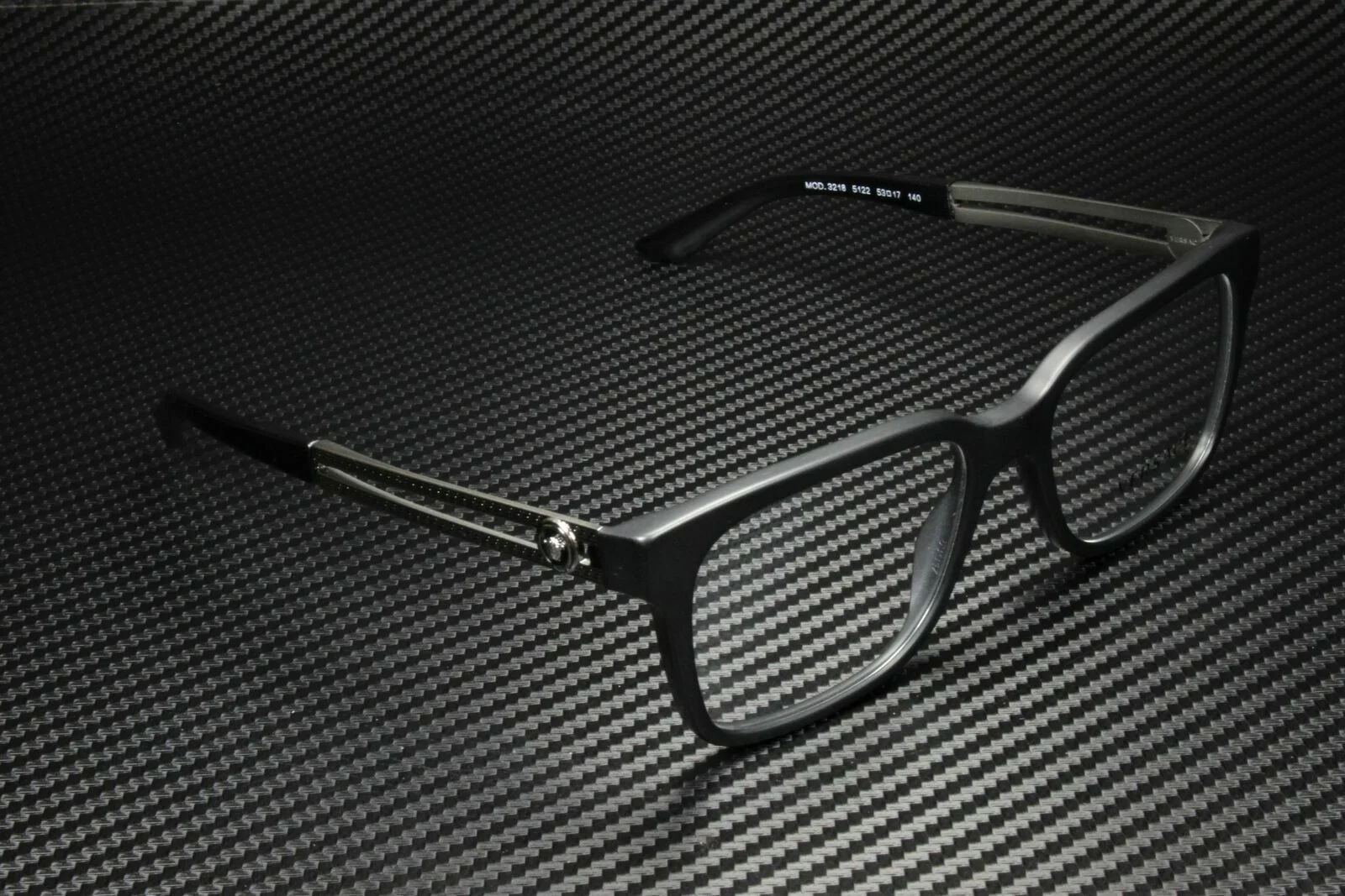VERSACE VE3218 5122 Matte Black Square Rectangle 53 mm Eyeglasses 3