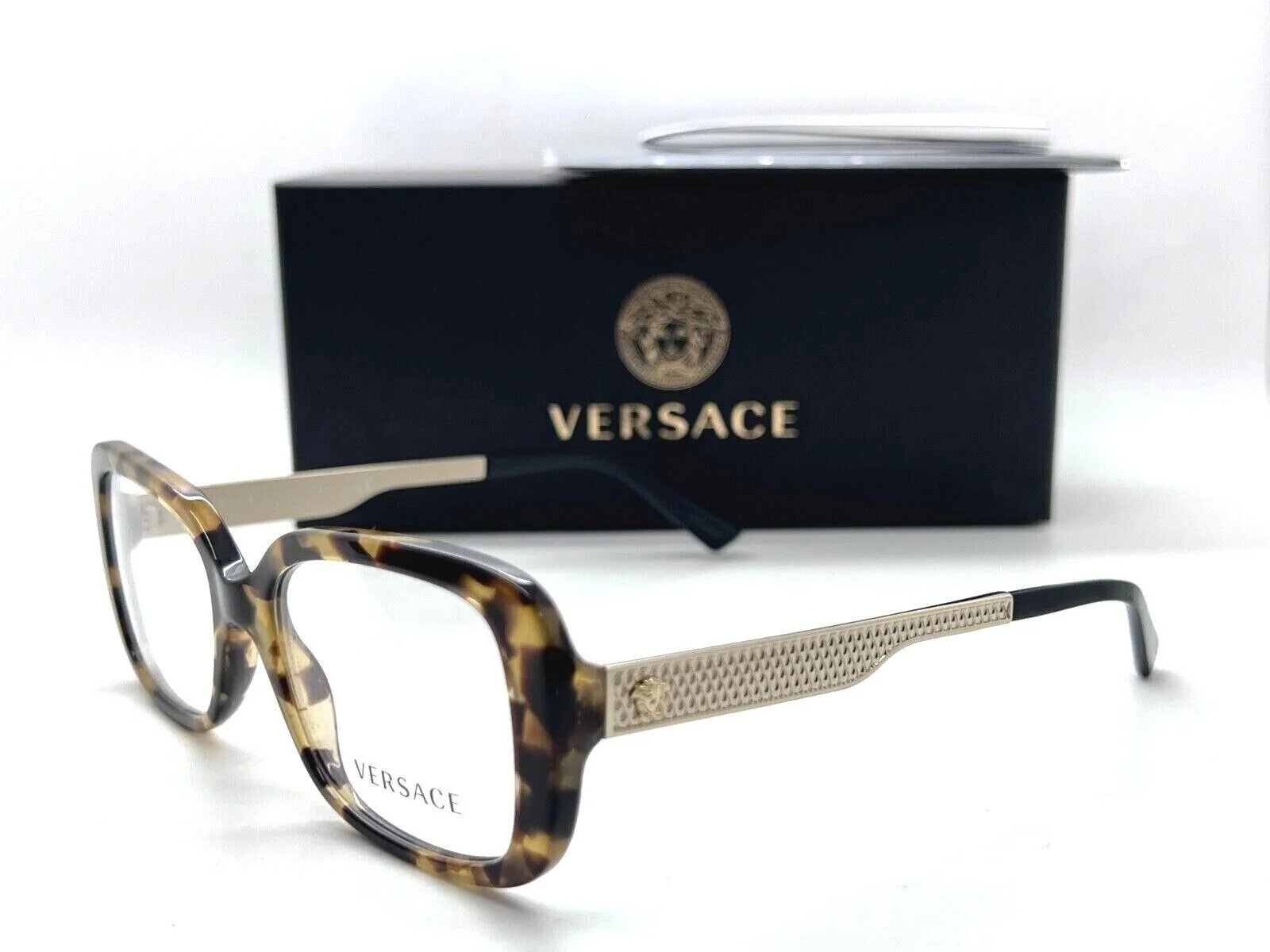 Versace VE3241 988 Eyeglasses Havana/Gold Frames 52mm 3