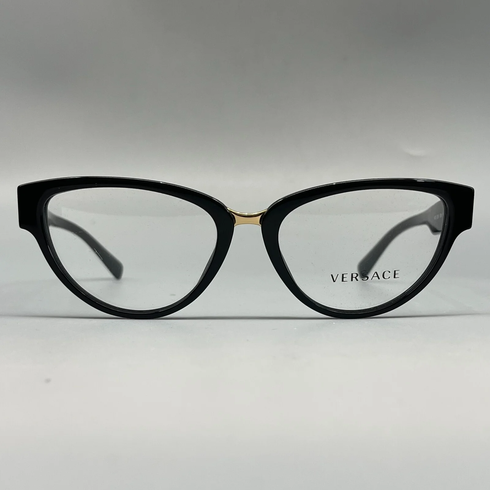 VERSACE VE3267 / GB1 Eyeglasses - 53-17-140mm - BLACK/ GOLD- 100% Original 4