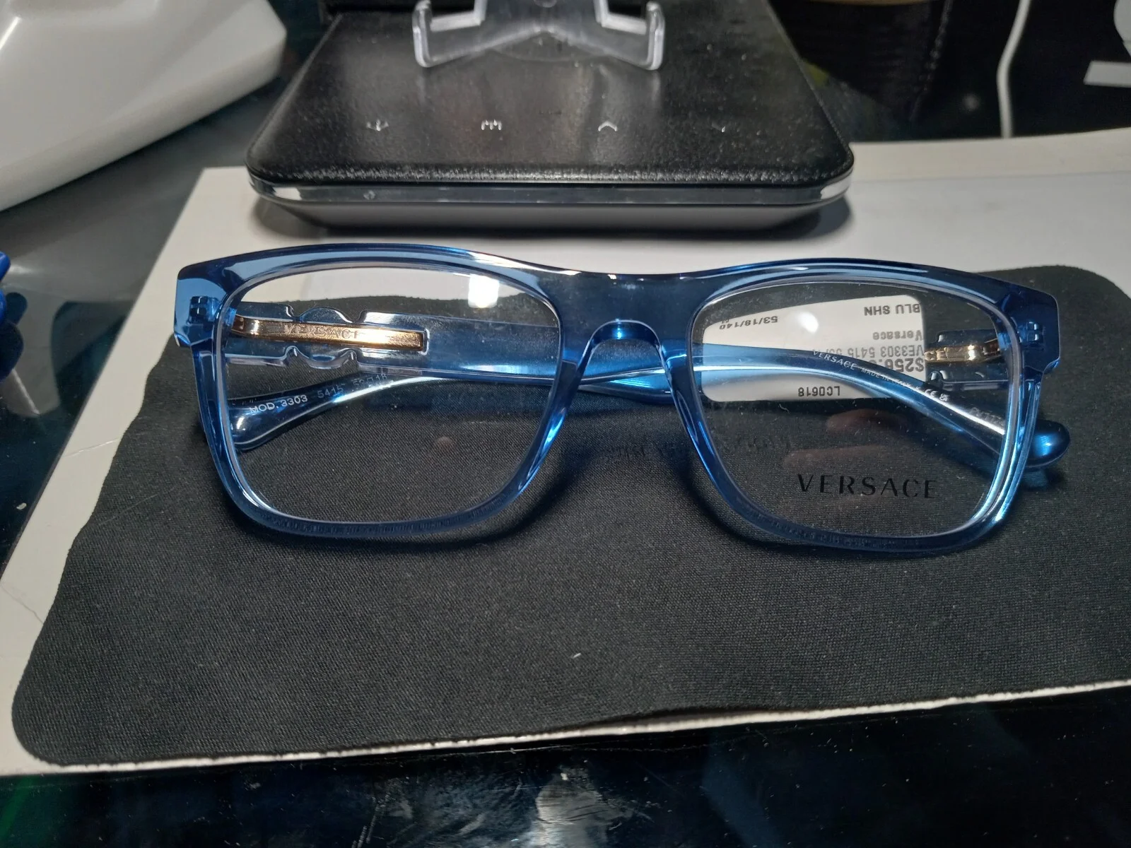 VERSACE VE3303 5415 Transparent Blue Men 2