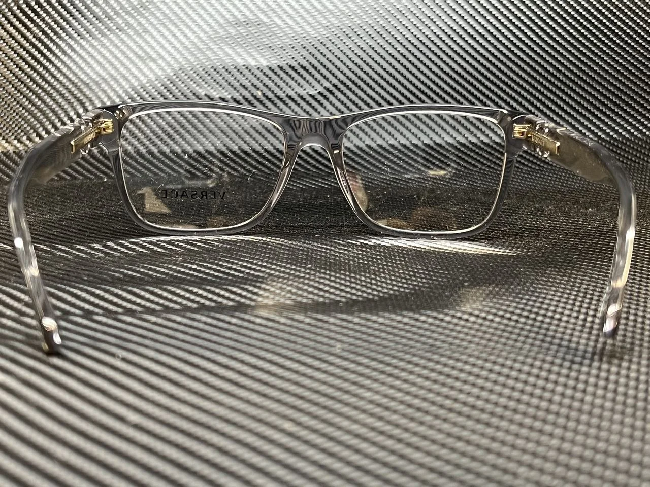 VERSACE VE3303 593 Transparent Grey Rectangle 55 mm Men 2