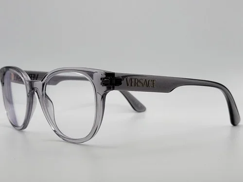 Versace VE3317 593 Mens Trans Grey Eyeglass Frames 49-20-145 3