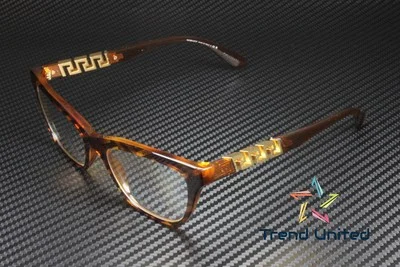 VERSACE VE3318 5354 Pillow Havana Print Monogram Clear 52 mm Women