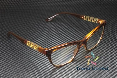 VERSACE VE3318 5354 Pillow Havana Print Monogram Clear 52 mm Women 3