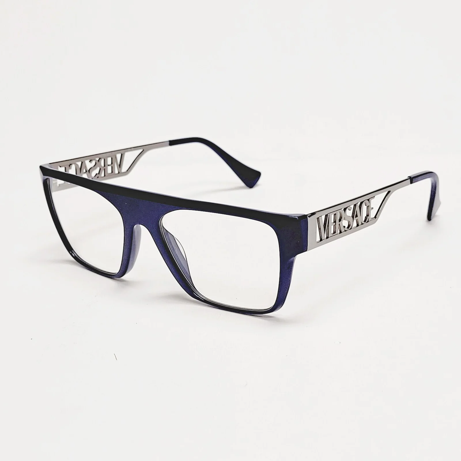 Versace VE3326U Eyeglass Frames Full Rim Designer Eyewear Blue Silver 55-19 145