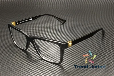 VERSACE VE3328 GB1 Black Demo Lens 54 mm Men