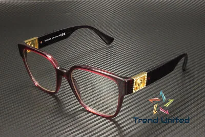 VERSACE VE3329B 5385 Transparent Parade Red Demo Lens 54 mm Women