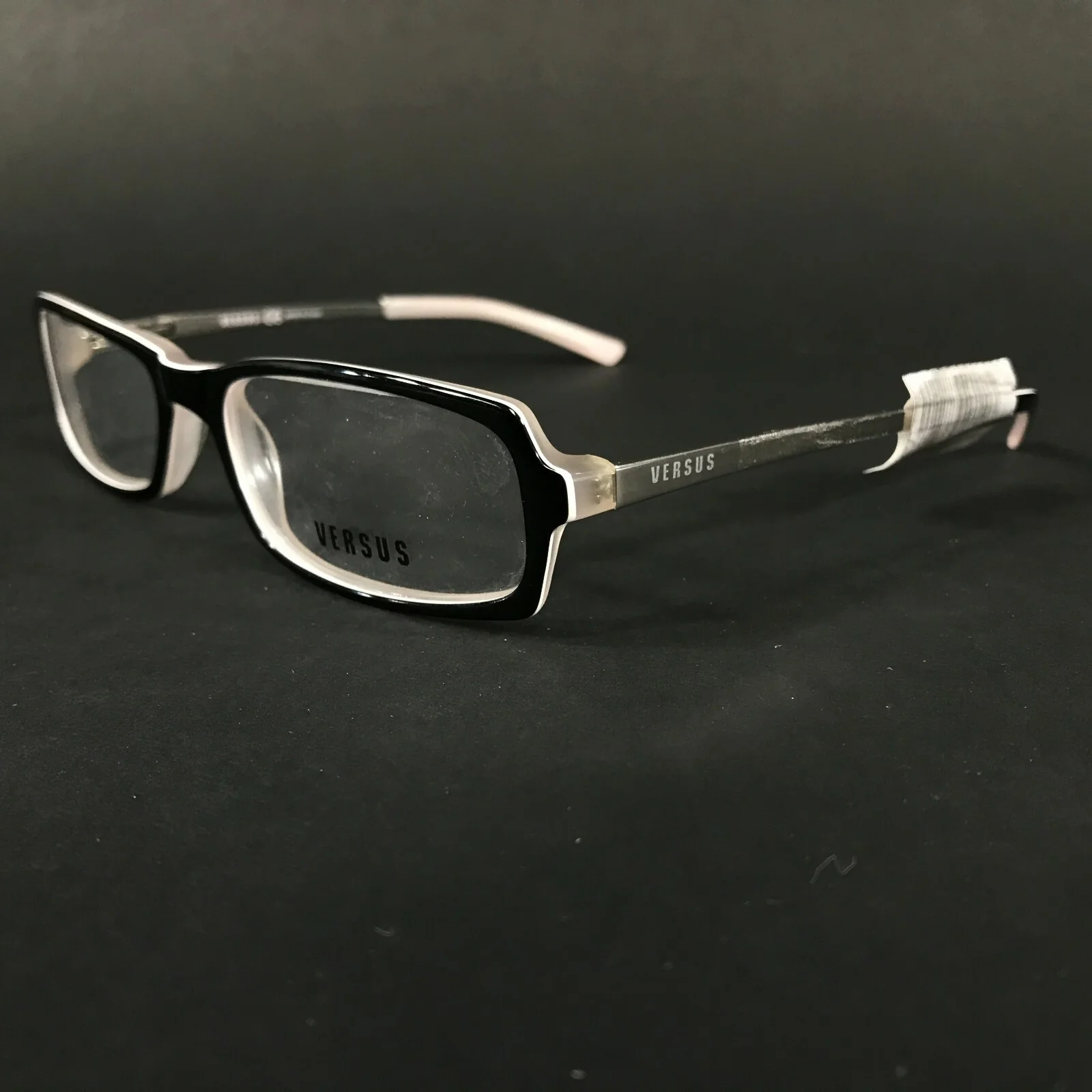 Versus by Versace MOD.8048 411 Eyeglasses Frames Black Silver Clear 52-16-135