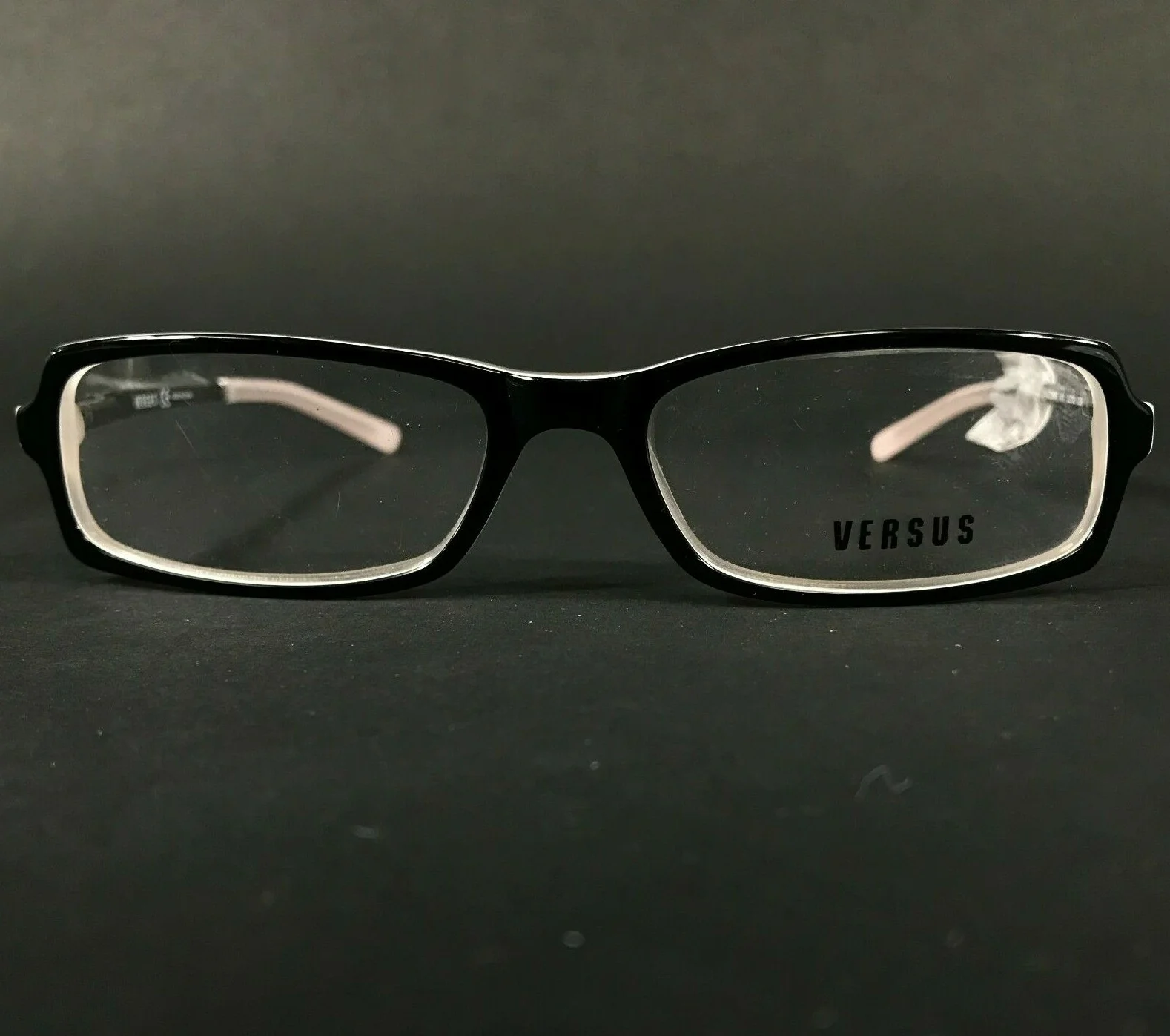 Versus by Versace MOD.8048 411 Eyeglasses Frames Black Silver Clear 52-16-135 2