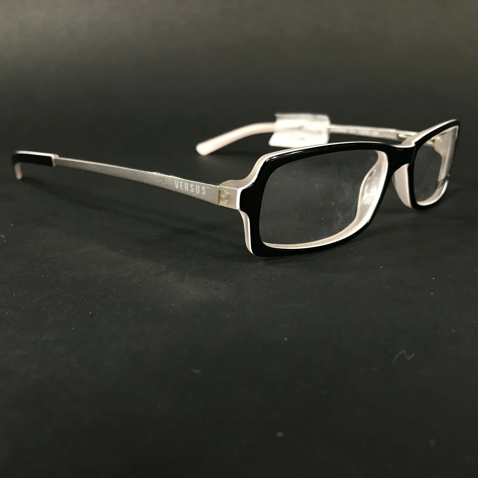 Versus by Versace MOD.8048 411 Eyeglasses Frames Black Silver Clear 52-16-135 3