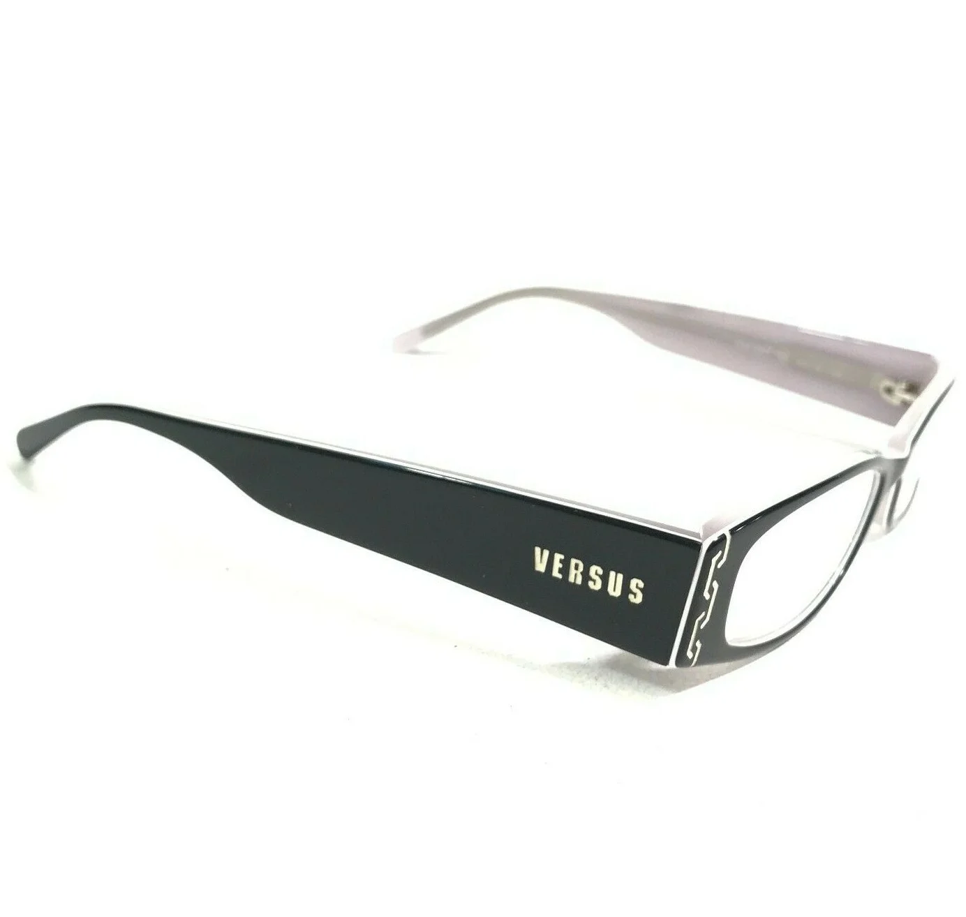 Versus by Versace MOD.8051 411 Eyeglasses Frames Black Pink Chain Logo 49-16-135